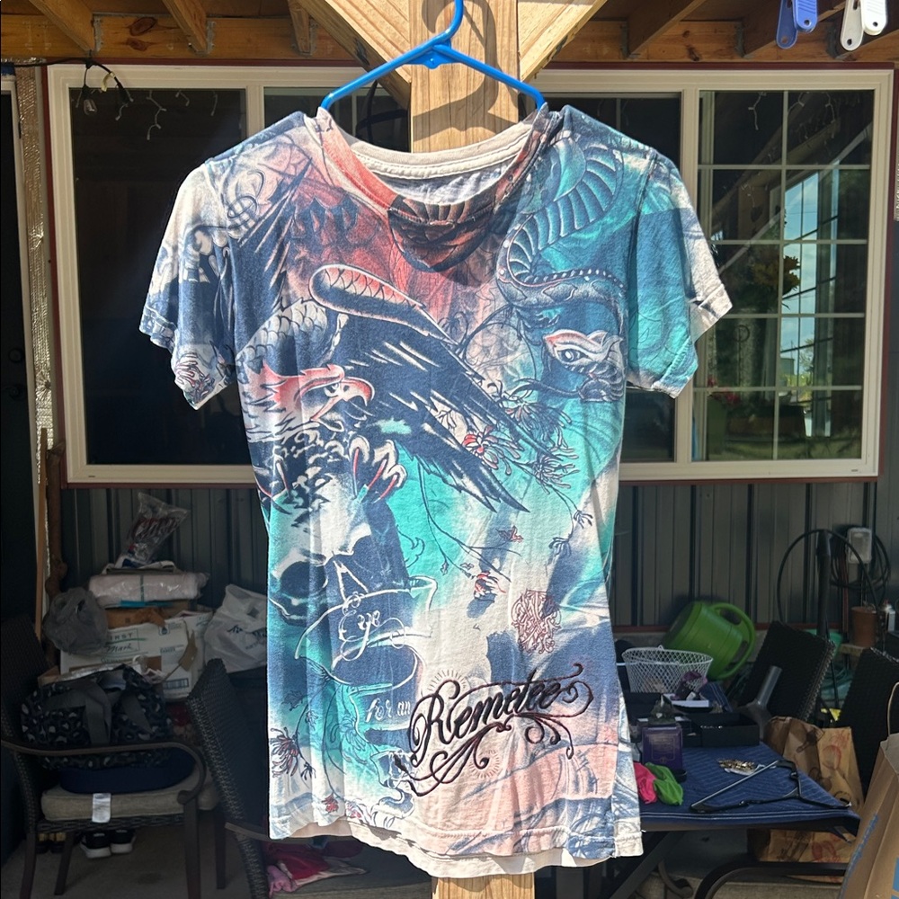 Remetee Women's Short Sleeve Graphic Tee - Multicolor